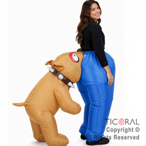 DISFRAZ INFLABLE PERRO MORDEDOR ADULTO 1,60 MT X 1,90